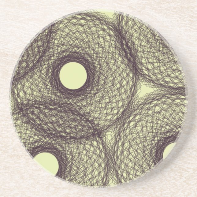 Dessous De Verre En Grès vers le bas dans l'obscurité (Devant)