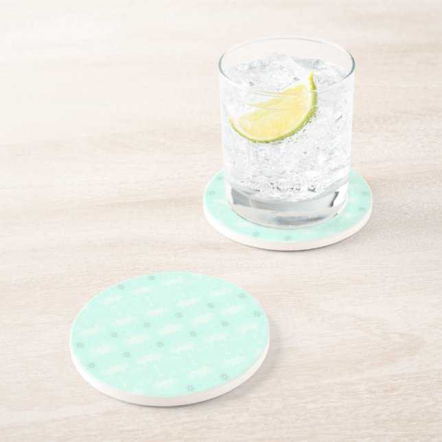Dessous De Verre En Grès vert (Côté)