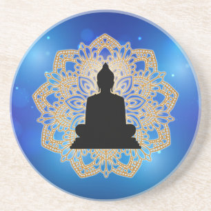 Dessous De Verre En Grès Vesak Day Bouddha et Mandala Vaisakha Purnima