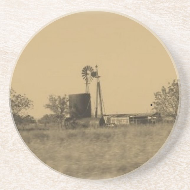Dessous De Verre En Grès vieille ferme occidentale (Devant)