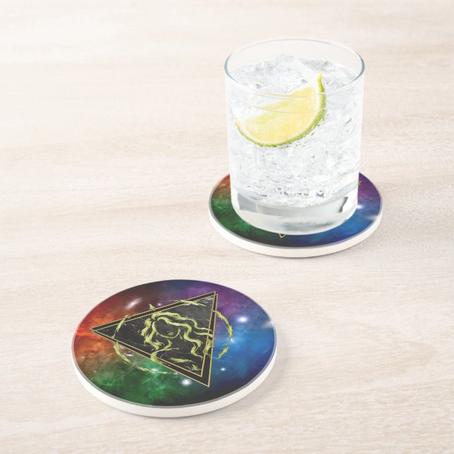 Dessous De Verre En Grès Vierge Zodiaque Cadeau Astrologie (Côté)
