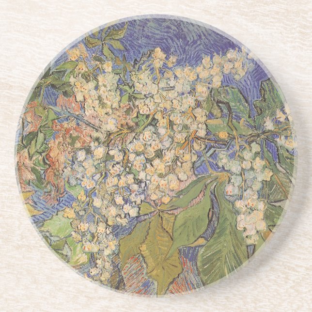 Dessous De Verre En Grès Vincent van Gogh - Branches de marronnier en fleur (Devant)