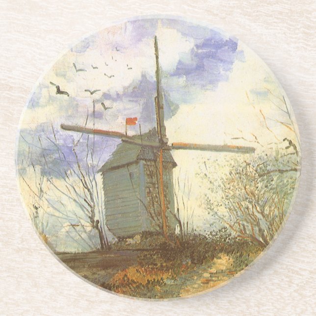 Dessous De Verre En Grès Vincent van Gogh - Moulin de la Galette, le moulin (Devant)