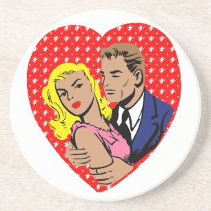 Dessous De Verre En Grès vintage anti-valentine