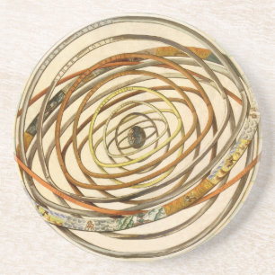 Dessous De Verre En Grès Vintage Astronomy Planets Orbit, Andreas Cellarius