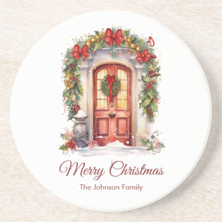 Dessous De Verre En Grès Vintage Christmas Door Coaster