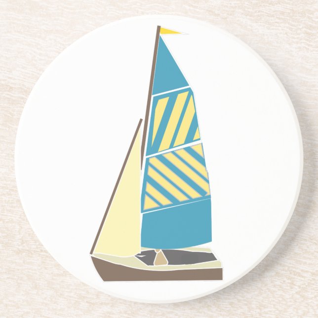 Dessous De Verre En Grès Vintage Dinghy (Devant)
