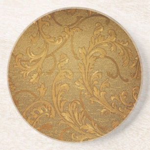 Dessous De Verre En Grès Vintage, élégant, rustique or, victorien, velours