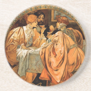 Dessous De Verre En Grès Vintage Heidsieck & Co Monopoles Reims Wine