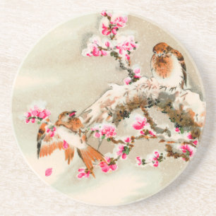 Dessous De Verre En Grès Vintage japonais sur une branche