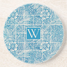 Vintage motif floral bleu et blanc