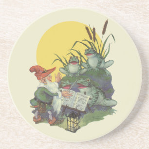 Dessous De Verre En Grès Vintage Music Magazine Couverture Art, Etude Frog 