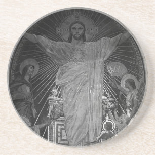 Dessous De Verre En Grès Vintage Paris Principal mosaïque Sacré-Cœur jésus