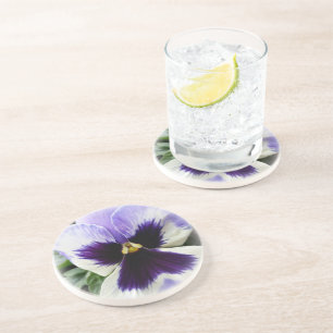 Dessous De Verre En Grès violet profond sur blanc