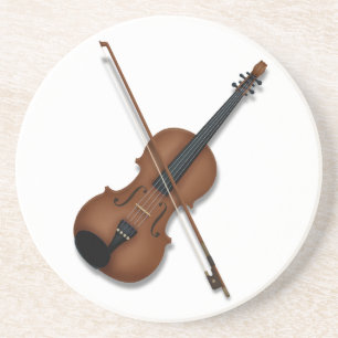 Dessous De Verre En Grès Violon & Bow Trompe L'oeil Musique classique