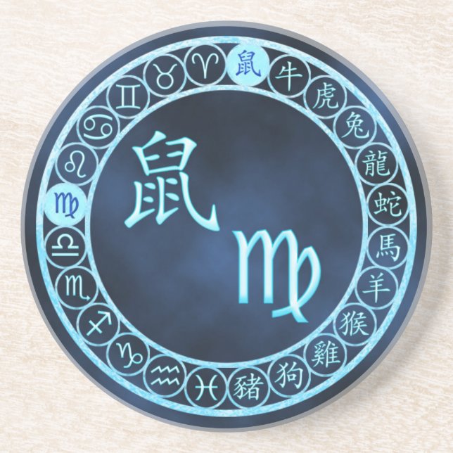 Dessous De Verre En Grès Virgo/Rat (Devant)