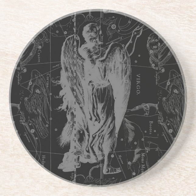 Dessous De Verre En Grès Virgo Zodiac Constellation Hevelius 1690 (Devant)