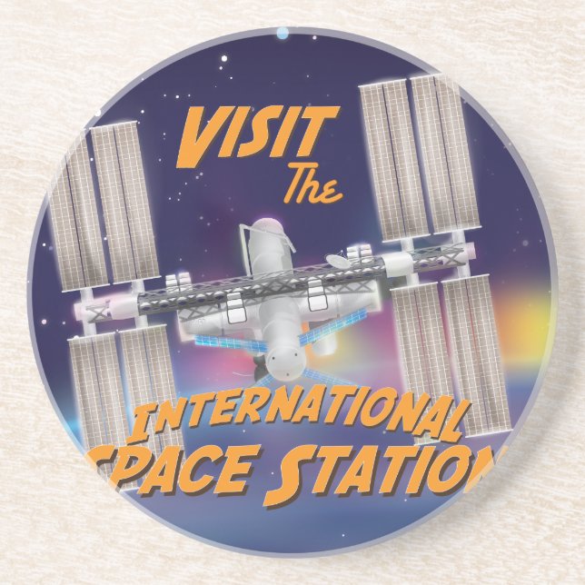 Dessous De Verre En Grès Visitez la Station spatiale internationale (Devant)