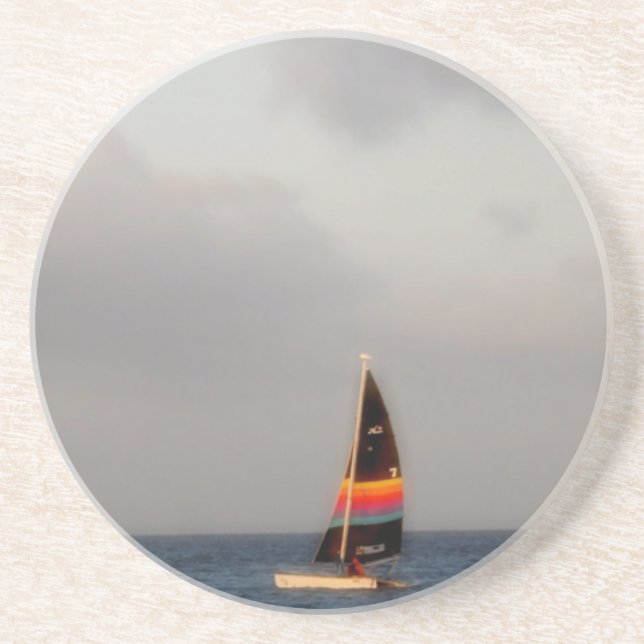 Dessous De Verre En Grès Voilier coloré (Devant)