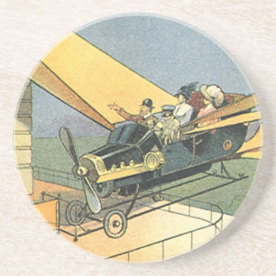 Dessous De Verre En Grès Voiture décapotable Steampunk de science-fiction v