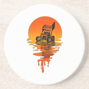 Dessous De Verre En Grès Voiture vintage Retro Style Sprint