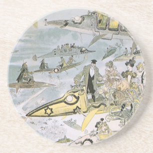 Dessous De Verre En Grès Voitures futuristes de science-fiction vintage, ta