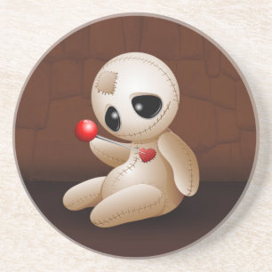 Dessous De Verre En Grès Voodoo Doll Cartoon in Love