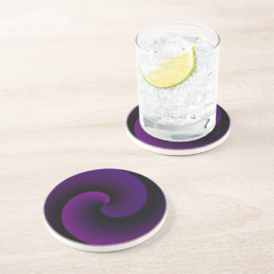 Dessous De Verre En Grès Vortex pourpre