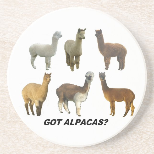 Dessous De Verre En Grès Vous avez des alpacas ? (Devant)