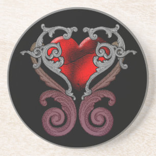 Dessous De Verre En Grès Vous Avez Mon Coeur (Rouge)
