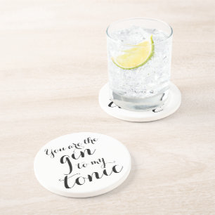 Dessous De Verre En Grès Vous êtes le gin pour mon tonic drôle de grès