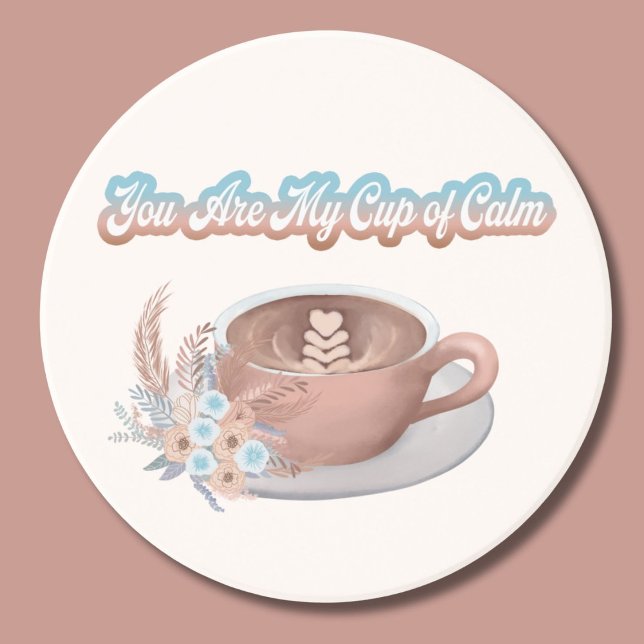 Dessous De Verre En Grès Vous êtes mon latte boho coupe de calme  (Créateur téléchargé)