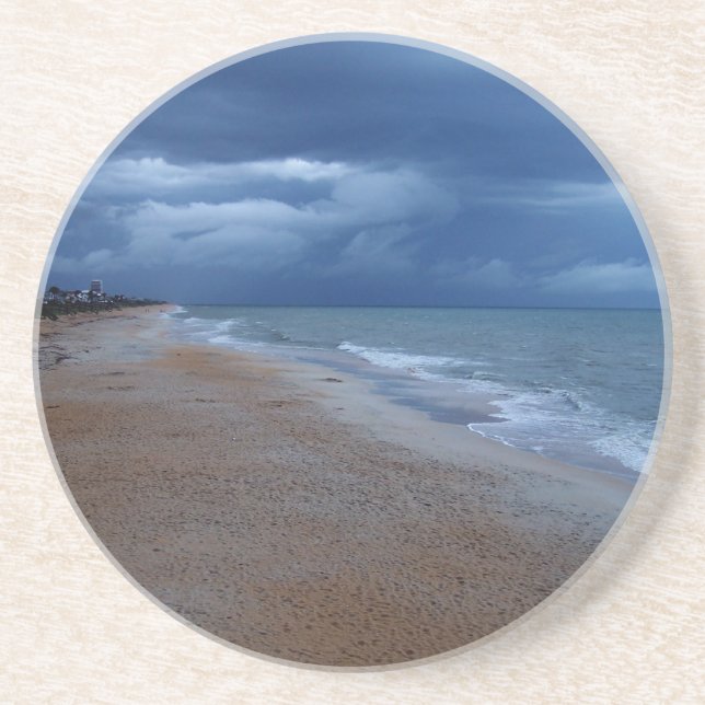Dessous De Verre En Grès Vue Flagler Beach Shoreline (Devant)