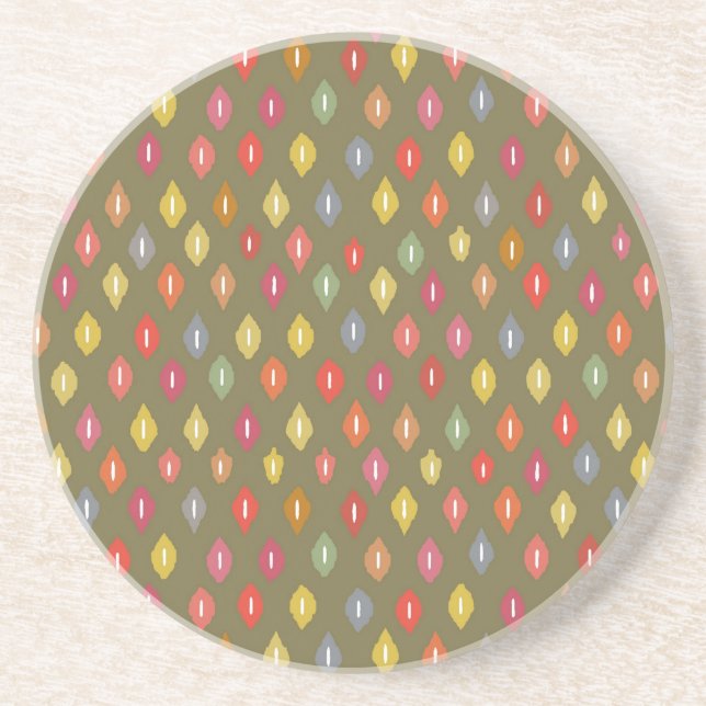 Dessous De Verre En Grès warm little ikat diamonds (Devant)