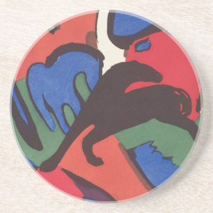 Dessous De Verre En Grès Wassily Kandinsky Franz Marc Blue Rider Peinture
