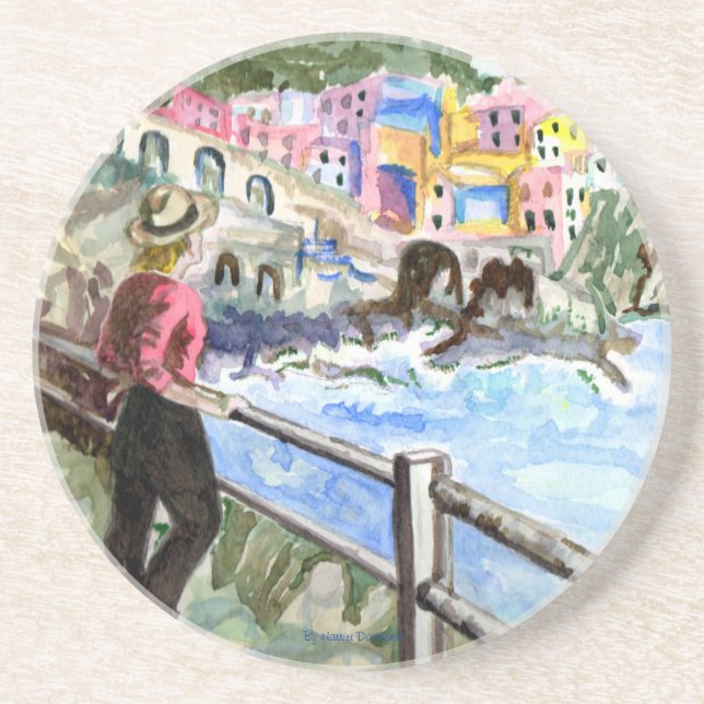 DESSOUS DE VERRE EN GRÈS "WATERFRONT" - CÔTES DE BOISSONS - CADEAUX DE DESI (Devant)