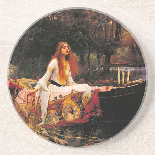 Dessous De Verre En Grès Waterhouse Lady of Shalott (Devant)