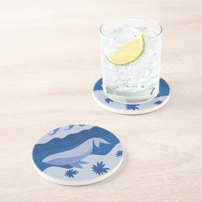 Dessous De Verre En Grès Whale (Côté)