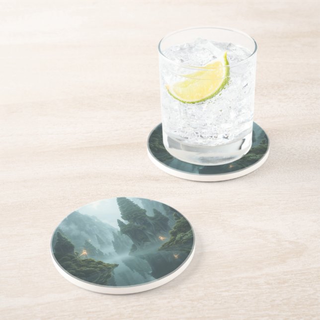 Dessous De Verre En Grès Where Winged Spirits Wander (Côté)