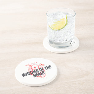 Dessous De Verre En Grès Whisper of the Heart - Élégant minimaliste