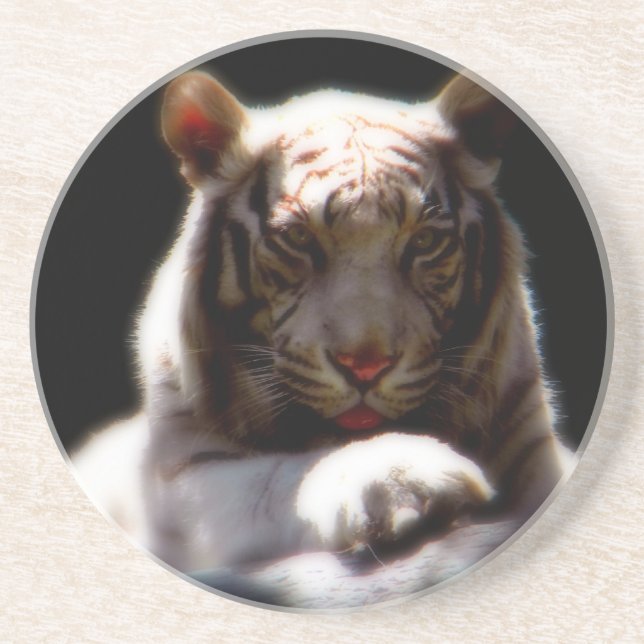 Dessous De Verre En Grès White Tiger Mirage (Devant)
