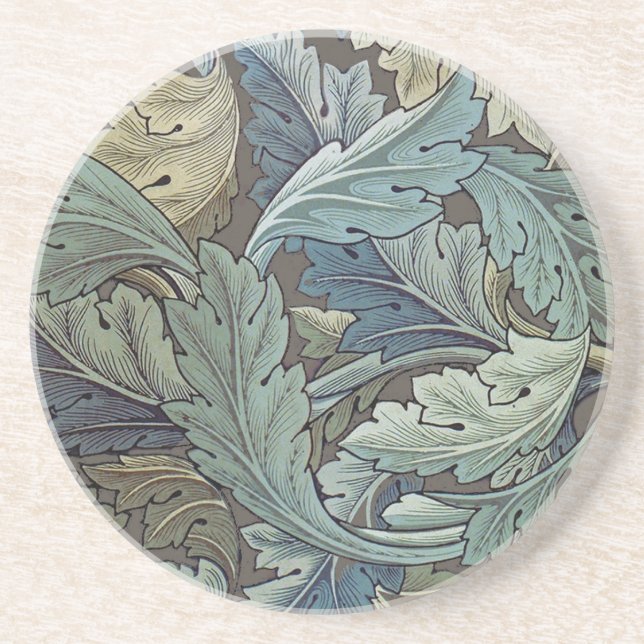 Dessous De Verre En Grès William Morris Acanthus Sage Fleur Floral Botaniqu (Devant)