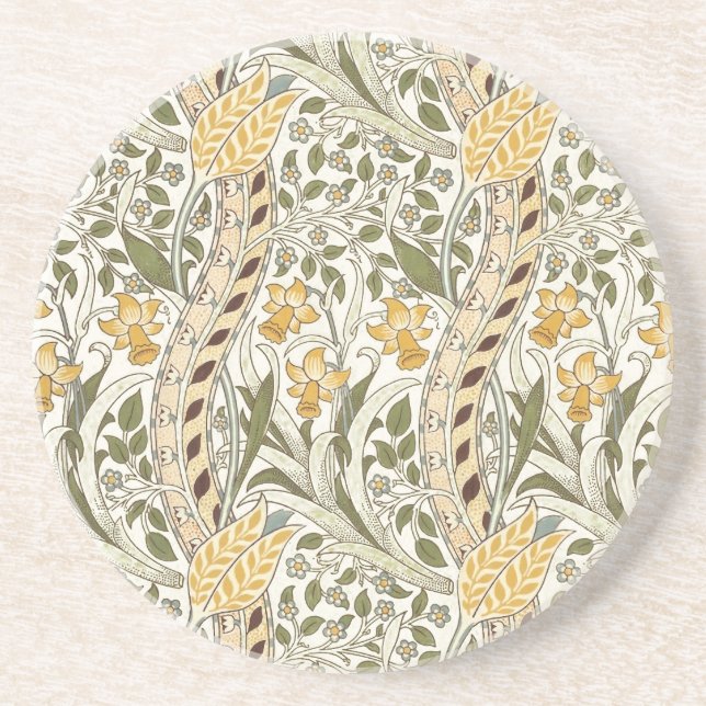 Dessous De Verre En Grès William Morris Daffodil Garden Flower Classic Bota (Devant)