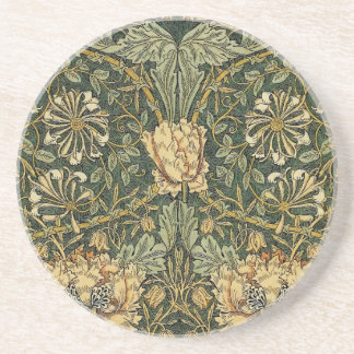 Dessous De Verre En Grès William Morris Honeysuckle Vert Floral