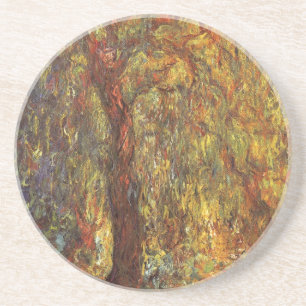 Dessous De Verre En Grès Willow de Weeping par Claude Monet, Art Vintage