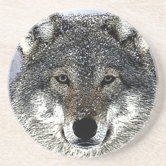 Dessous De Verre En Grès Wolf Eyes (Devant)
