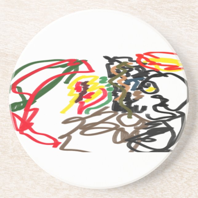 Dessous De Verre En Grès Wolf set Automne (Devant)