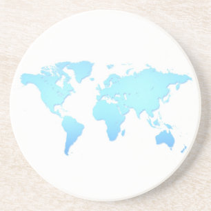 Dessous De Verre En Grès World Map