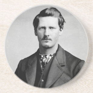 Dessous De Verre En Grès Wyatt Earp Sheriff & Gunfighter Old West