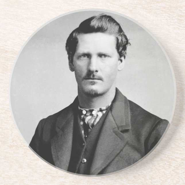 Dessous De Verre En Grès Wyatt Earp Sheriff & Gunfighter Old West (Devant)